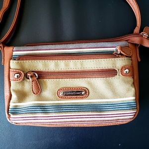 St. John Bay tan leather crossbody handbag